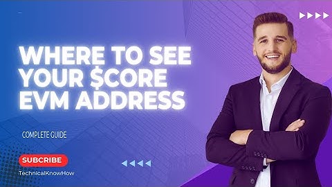 Where to Copy your $Core EVM Address From