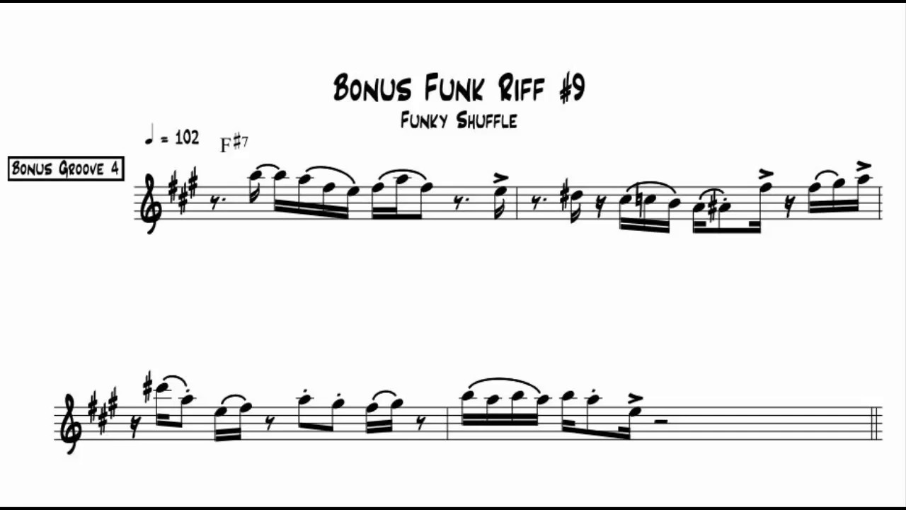 Funk GROOVE 4- Alto Saxophone - YouTube