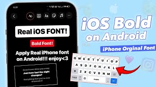 How To Get iOS Bold Font On Android | iPhone Font For Android (Working)