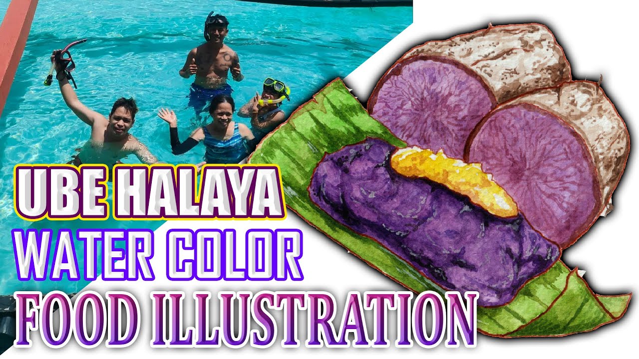 UBE HALAYA ( WATER COLOR FOOD ILLUSTRATION) DAVAO DEL SUR FOOD JOURNAL