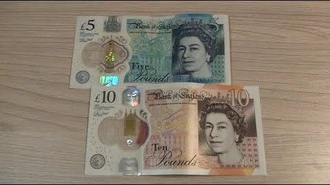 Полимерные банкноты Англии 5 фунтов 2016 / 10 фунтов 2017