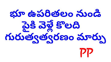 VARIATION OF ACCELERATION DUE TO GRAVITY WITH HEIGHT IN TELUGU | GRAVITATION