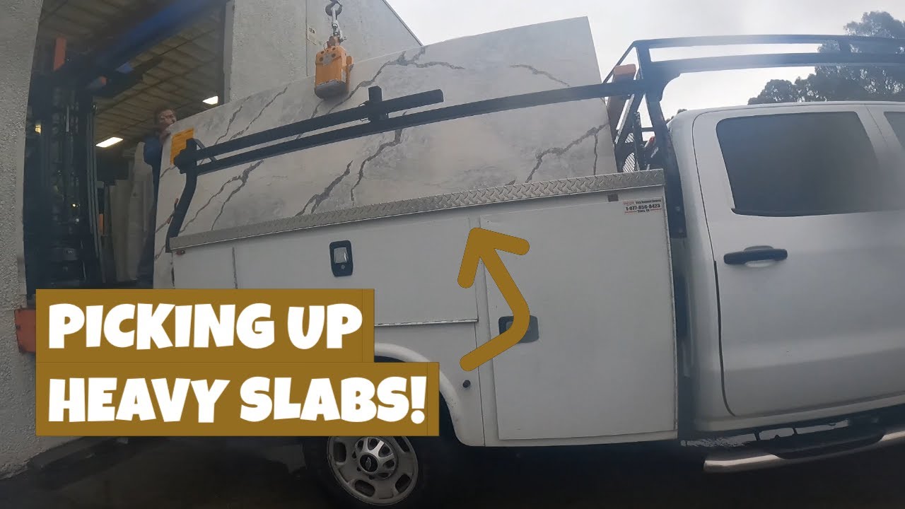 Picking Up Heavy Slabs and Safe Drop-Off | Truck Timelapse - YouTube