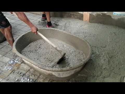ดูวิธีผสมปูนเทพื้นของช่างจ้า ดูวิธีผสมปูนเทพื้นของช่างจ้า