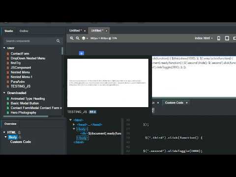 Adding JS Components in Bootstrap Studio