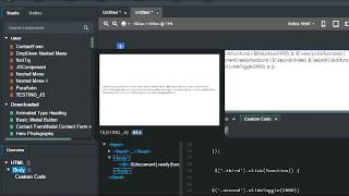Adding JS Components in Bootstrap Studio