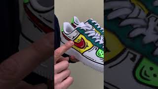 Nike Air Force One Custom Cartoon Dipinte A Mano Mojito - LLab Custom Sneakers