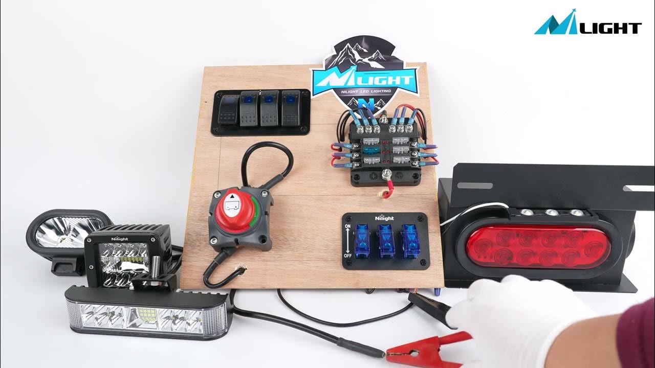 Great Combination! Nilight Rocker Switch Panel, Fuse Panel and Battery