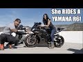 This GIRL rides a YAMAHA R6!
