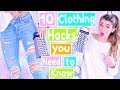 10 DIY Clothing Hacks Every GIRL Needs to Know!