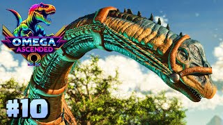 O MELHOR BRONTO DO MUNDO!  ELE FARMA TUDO!   MOD OMEGA ASCENDED  - ARK #10