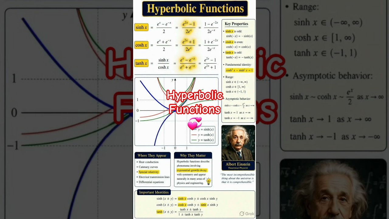 Hyperbolic Functions: Definition and Properties