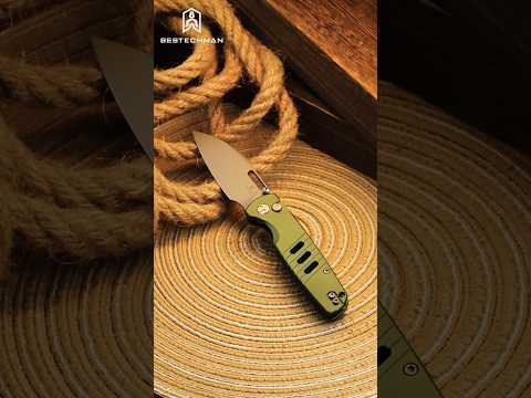 Stunningly sharp! Bestechman VECTOR with Green Anodized Aluminum Handle.   