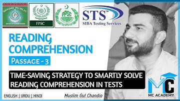 The Easiest Trick To Solve READING COMPREHENSION In Exams | Comprehension Passage-III | Urdu/Hindi