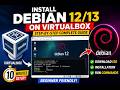 Install Debian 12/13 on Oracle VirtualBox | Full Setup Guide + Terminal Commands