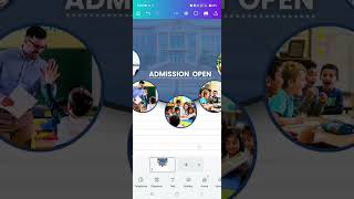 School Admission Poster Design in Canva 📚|flyer design in Canva ⭐|#youtubeshorts #youtube #canva #yt