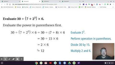 1.3 Video #2 Order of Operations Big Ideas G6