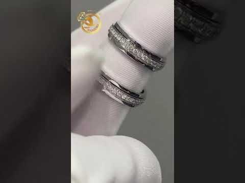 Nhẫn VÀNG TRẮNG đính KIM CƯƠNG TỰ NHIÊN 5.4 ly nước D, VVS1