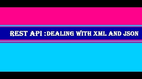 Restful Web Service Tutorial #3 :  Dealing with XML and JSON