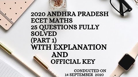 AP ECET 2020 MATHS SOLVED - PART -1-DIPLOMA