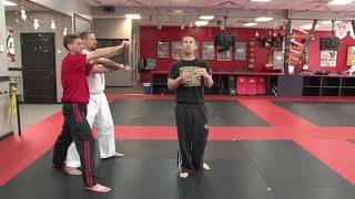 Jump Reverse Side Kick & Step Jump Reverse Side Kick Board Break