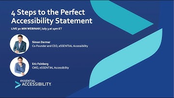 On-Demand Webinar: 4  Steps to the Perfect Accessibility Statement