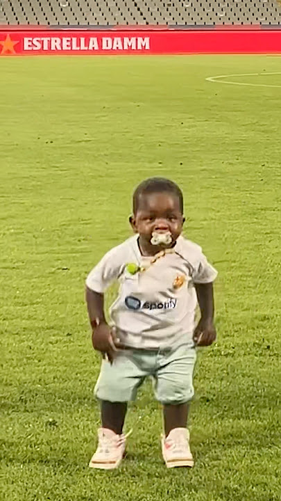 Little Yamal is so CUTE 😍 #fcbarcelona #shorts #lamineyamal