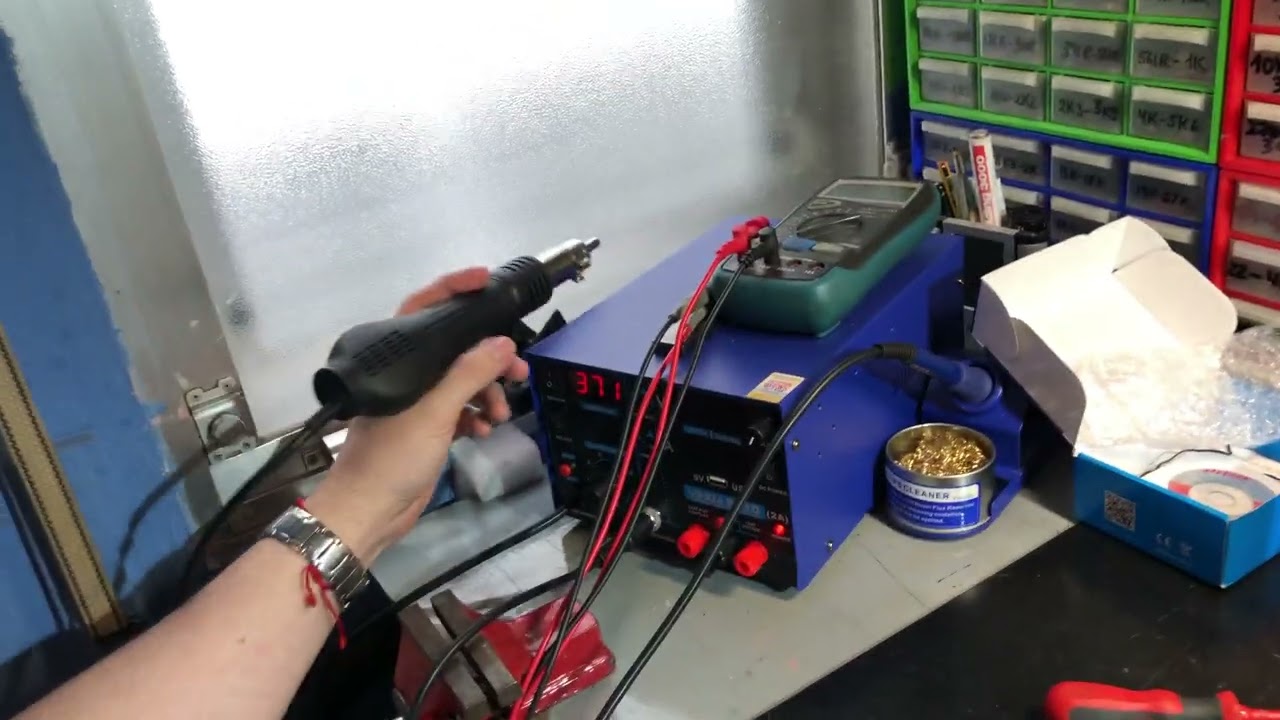 Probando Microscopio Digital + Yihua 853D USB Estación de Soldadura PROBANDO