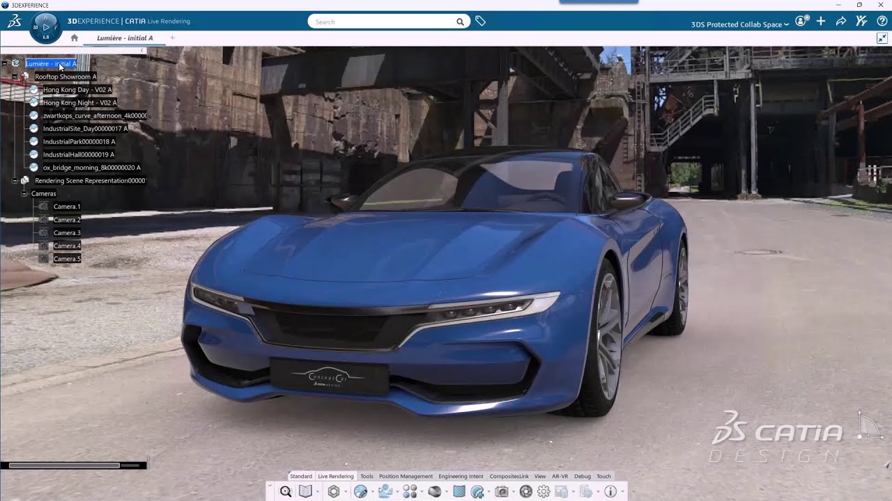 Open Lightweight mode on CATIA Live Rendering - YouTube