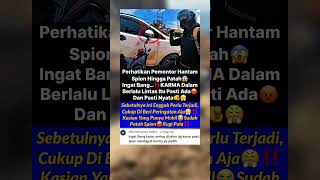 Detik-detik pemotor hantam spion mobil akibat melawan arah #shorts #viral #viralvideo #trending