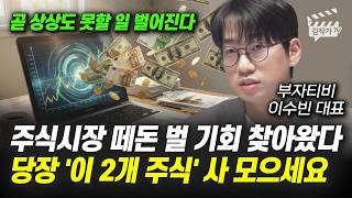 주식시장 떼돈 벌 기회 찾아왔다, 당장 '이 2개 주식' 사 모으세요 (부자티비 이수빈 대표)