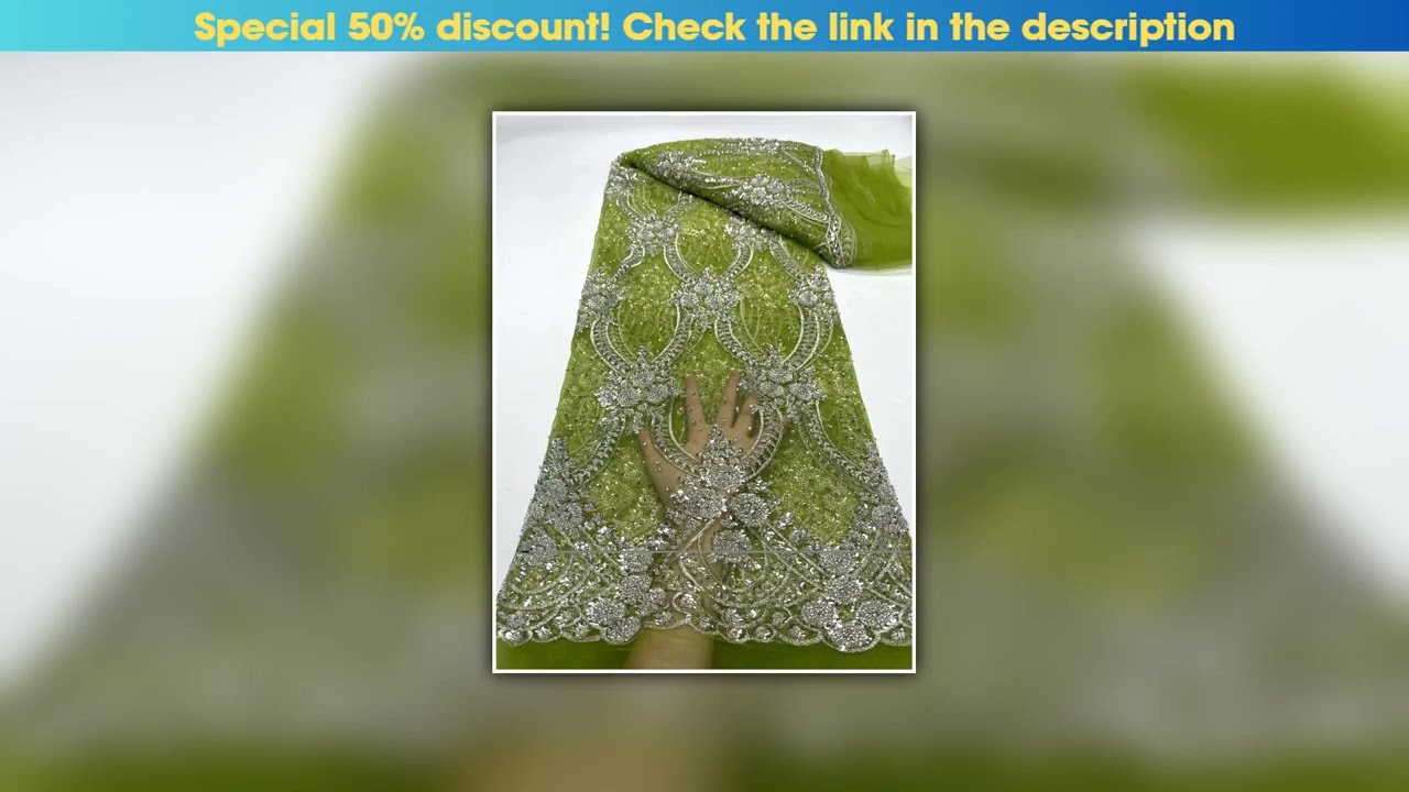 First Look Luxury African Fabrics Embroidery Sequins For Women Sewing With Rhinestones Party Dresse