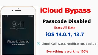 Passcode Disabled Bypass  Erase All Data iOS 14.0.1, fix sim call, SMS, cellular, notification screenshot 4