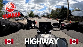 BUSY HIGHWAY THROUGH THE CITY - RELAXING RIDE ON YAMAHA MT-07