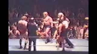 Greg Valentine & Ric Flair vs Ole Anderson & Wahoo McDaniel Lumberjack Match 1977