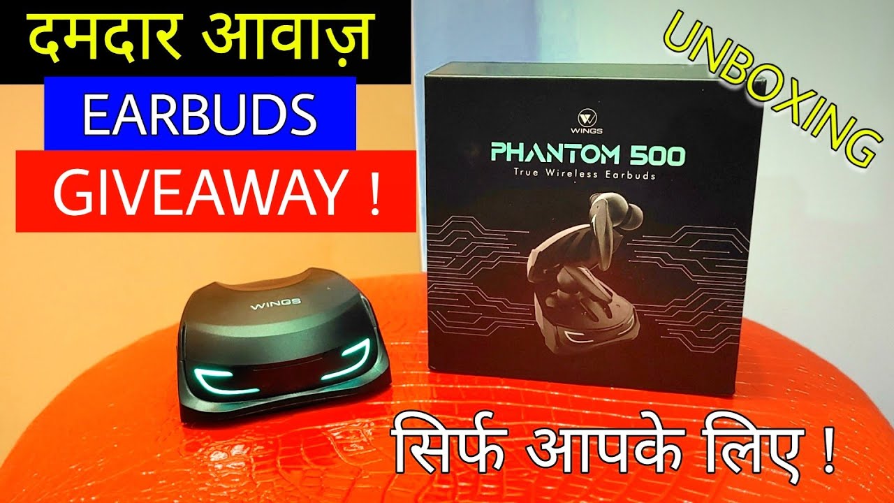 Wings Phantom 500 TWS New Gaming Earbuds ⚡Unboxing + Giveaway | Amazing & Stylish 🔥