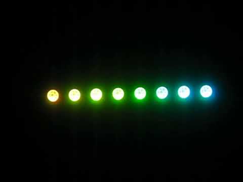 Rainbow effect LEDs using Blinkt! on a Raspberry Pi
