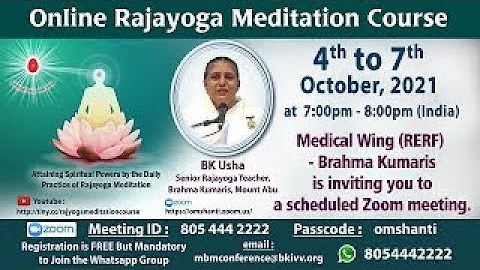 Day3-Rajyoga Meditation Course-Rajyoga Meditation(BK Usha Didi, Madhuban)