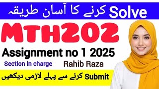 MTH202 ASSIGNMENT 1 FALL 2025 |Rahib Raza||#mth202 #assignment1  #2025 