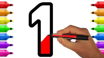 Learn and Color Numbers from 1 - 10 Coloring Book | Learn Colors for Kids