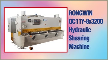 RONGWIN Hot Sale QC11Y-8x3200 guillotine hydraulic shearing machine configuration and cut inspection