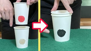 コップを使ったマジック。余興や出し物などで挑戦したい手品