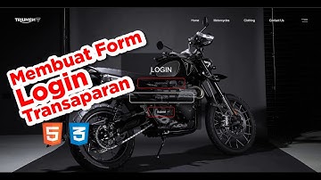Membuat halaman login transparan dengan html dan css