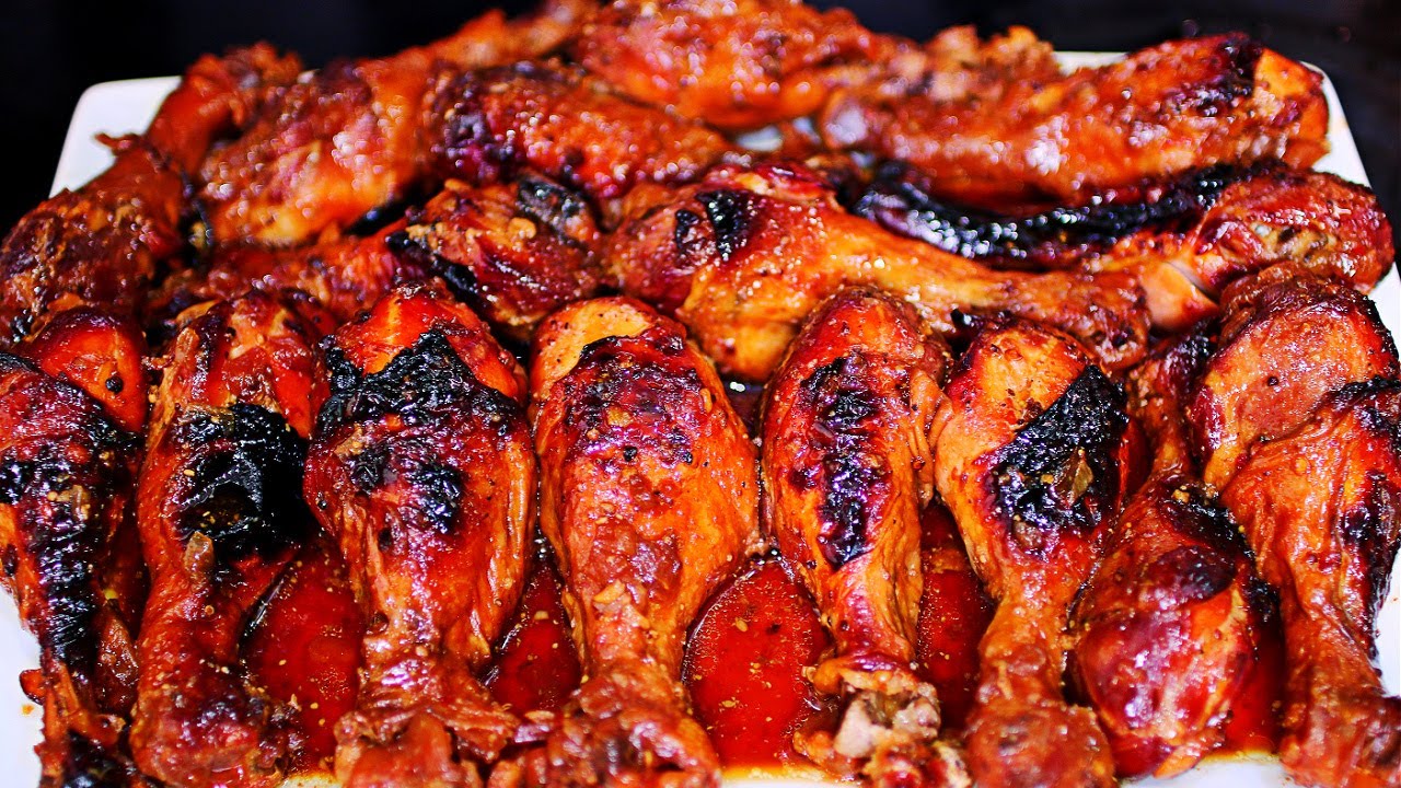 Slowly Baked Honey Garlic Chicken Drumsticks - YouTube