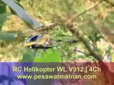 RC Helikopter WL V912  4 Channel  Pesawat Mainan - YouTube