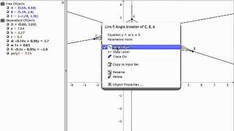Construct the inscribed circle of a triangle