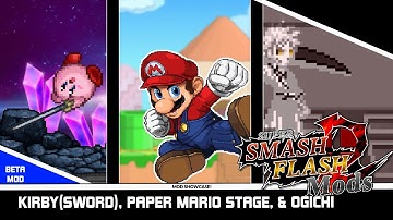 SSF2 Mod Showcase: Sword Kirby, Paper Mario stage & Ogichi!