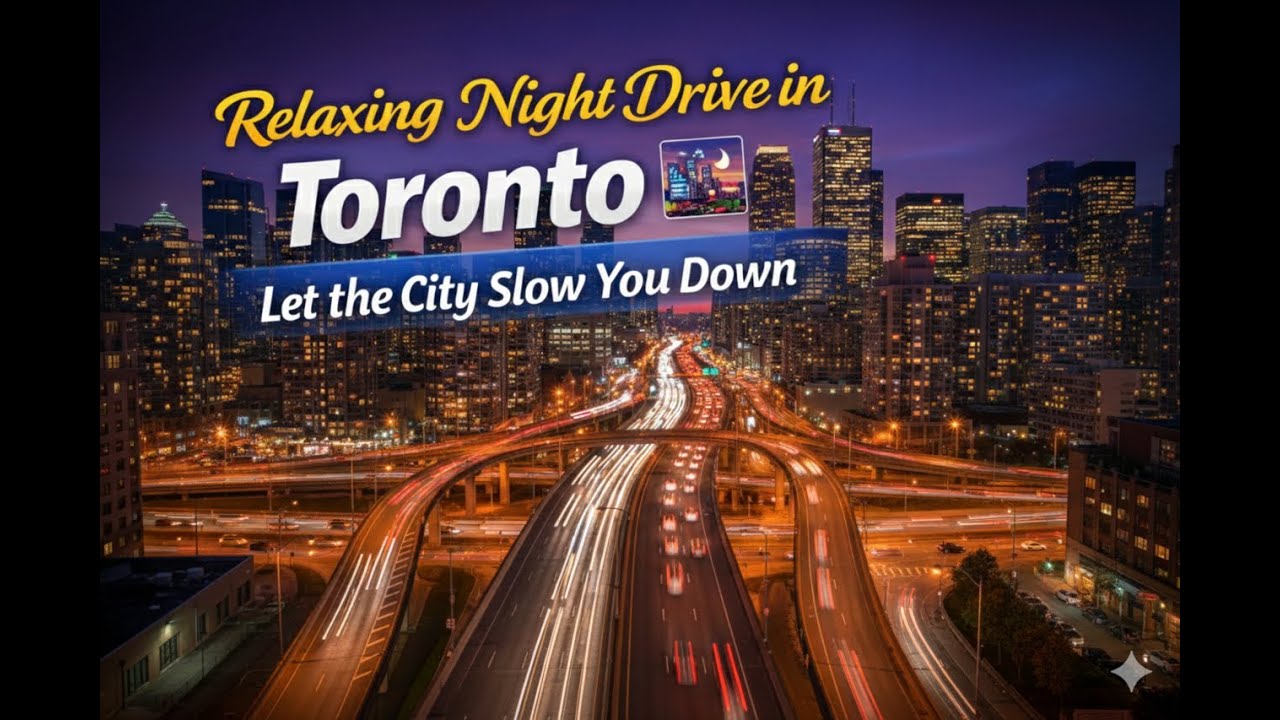 Relaxing Night Drive in Toronto 🌙 | Let the City Slow You Down