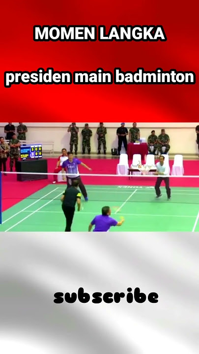 presiden jokowi main badminton #jokowimainbadmintonbulutangkis