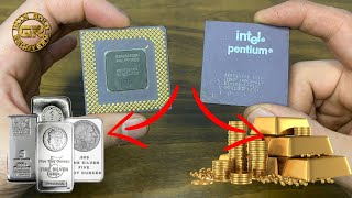 Gold & Silver Recovery from İntel Pentium ipp Cpu Processors | Gold Recovery | Silver Recovery
